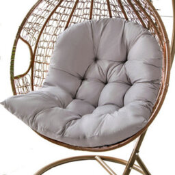 Living And Home Light Grey Seat Pad Cushion For Garden Egg Chair Hanging Basket Chair Hammock (Without Chair) 80 X 108 Cm - thumbnail 5
