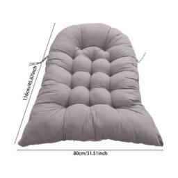 Living And Home Light Grey Seat Pad Cushion For Garden Egg Chair Hanging Basket Chair Hammock (Without Chair) 80 X 108 Cm - thumbnail 8