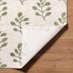 Livabliss Tivoli-Washable Cream Green Modern High Pile Living Dining Bedroom Rug 160 X 213 Cm Easy Care, Non Shedding - thumbnail 4