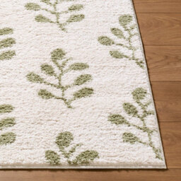 Livabliss Tivoli-Washable Cream Green Modern High Pile Living Dining Bedroom Rug 160 X 213 Cm Easy Care, Non Shedding - thumbnail 5