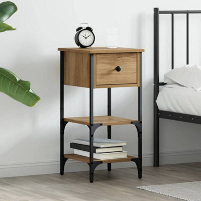Berkfield Bedside Cabinet Artisan Oak 34X36X70 Cm Engineered Wood - image 1