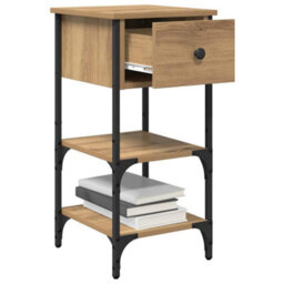 Berkfield Bedside Cabinet Artisan Oak 34X36X70 Cm Engineered Wood - thumbnail 3