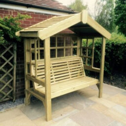 Churnet Valley Garden Furniture Ltd Churnet Valley Cottage Arbour Trellis Sits 3 - thumbnail 1