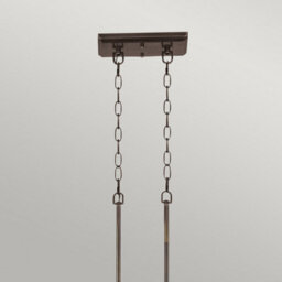 Luminosa Lighting Elstead Emery 3 Light Pendant Bar Chandelier Light Palladian Bronze, E27 - thumbnail 3