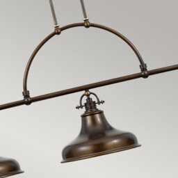 Luminosa Lighting Elstead Emery 3 Light Pendant Bar Chandelier Light Palladian Bronze, E27 - thumbnail 4