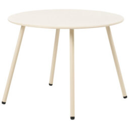 Beliani Set Of 2 Garden Coffee Tables Vimercate Metal Beige - thumbnail 5