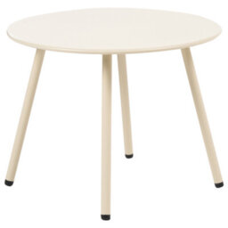 Beliani Set Of 2 Garden Coffee Tables Vimercate Metal Beige - thumbnail 4