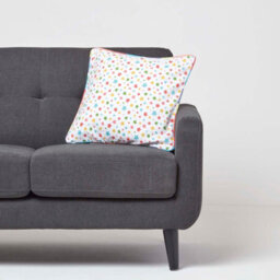 Homescapes Cotton Multi Colour Stars Cushion Cover, 45 X 45 Cm - thumbnail 2