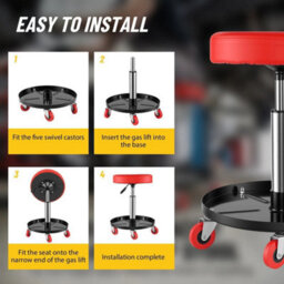 Mechanic Rolling Seat Stool With Swivel Wheels - thumbnail 3