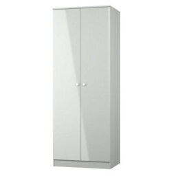 Yarmouth Ready Assembled Modern Matt Grey Tall Double Wardrobe (H)1960mm (W)740mm (D)520mm - thumbnail 1