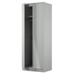 Yarmouth Ready Assembled Modern Matt Grey Tall Double Wardrobe (H)1960mm (W)740mm (D)520mm - thumbnail 2
