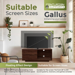 "Centurion Supports Gallus Premium Walnut With 2-Walnut Drawers And 2 Shelves Up To 55"" Led, Oled, Lcd Tv Cabinet" - thumbnail 5