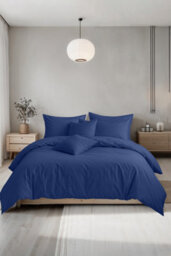 Plain Dyed Easy Care Polycotton Duvet Cover And Pillowcase/s Set Bed Linen Blue
