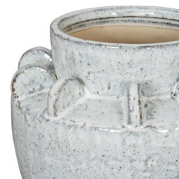 Hill Interiors Dara Medium Hydria Vase - Ceramic - L23 X W23 X H22 Cm - White - thumbnail 3