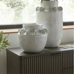 Hill Interiors Dara Medium Hydria Vase - Ceramic - L23 X W23 X H22 Cm - White - thumbnail 4