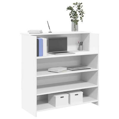 Berkfield Reception Desk White 100X50X103.5 Cm Engineered Wood - image 1