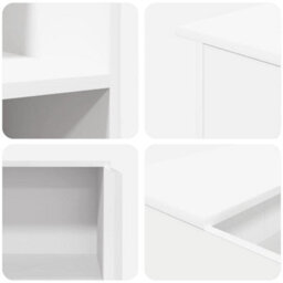 Berkfield Reception Desk White 100X50X103.5 Cm Engineered Wood - thumbnail 8