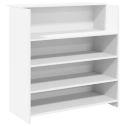 Berkfield Reception Desk White 100X50X103.5 Cm Engineered Wood - thumbnail 2