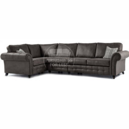 Furnishings For Less UK Oakland Charcoal Chesterfield 5 Seater L Shape Large Corner Sofa - thumbnail 1