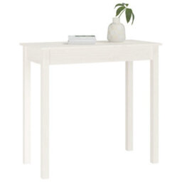 Walplus Console Table White 80X40X75 Cm Solid Wood Pine - thumbnail 4