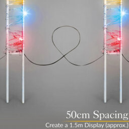 Christow Christmas 4 Micro Led Candy Cane Path Light Decorations - thumbnail 5