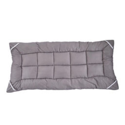 Living And Home King Size Grey Quilted Mattress Topper With Elastic Straps - thumbnail 3