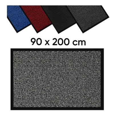 Barrier Mat 90 X 200 Cm Silver Anti-Slip Waterproof Door Mat - image 1