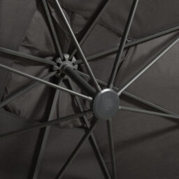 Walplus Cantilever Garden Parasol With Pole And Led Lights Anthracite 300 Cm - thumbnail 9