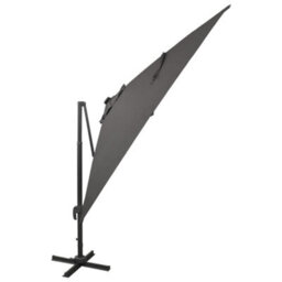 Walplus Cantilever Garden Parasol With Pole And Led Lights Anthracite 300 Cm - thumbnail 2