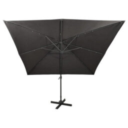 Walplus Cantilever Garden Parasol With Pole And Led Lights Anthracite 300 Cm - thumbnail 6