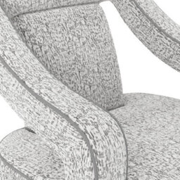 Wyld Haus Letterkenny Upholstered Soft Grey Chenille Armchair With Matt Black Legs - thumbnail 6