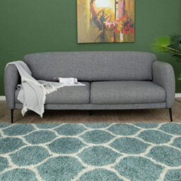 The Rugs Moroccan Shaggy Rugs And Runners Soft Fluffy Trellis Design High Pile Duck Egg Blue And Ivory Living Room Kitchen Hallway 650 - thumbnail 8