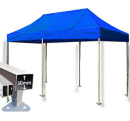 Crocodile Trading 3M X 6M Trader-Max 30 Commercial Instant Shelter Pop Up Gazebos Frame & Canopy - Royal Blue - thumbnail 1