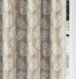 Enhanced Living Oakland Latte Leaf Pattern, Thermal, Room Darkening Pair Of Curtains With Eyelet Top - 90 X 90 Inch (229X229Cm) - thumbnail 3