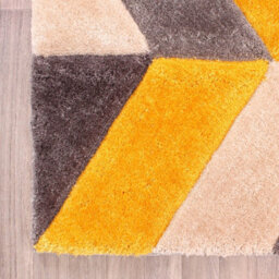 Blazon Ochre 3D Shaggy Rug By Ultimate Rug-120Cm X 170Cm - thumbnail 3