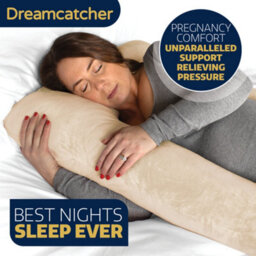 Dreamcatcher Cream Pregnancy Pillow, U Shaped Shredded Memory Foam Maternity Cushion Machine Washable & Removable Velvet Cover - thumbnail 4