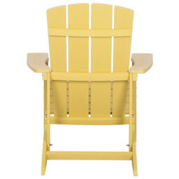 Beliani Garden Chair Adirondack With Footstool Yellow - thumbnail 7