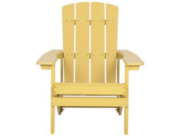 Beliani Garden Chair Adirondack With Footstool Yellow - thumbnail 5
