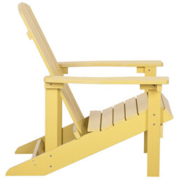 Beliani Garden Chair Adirondack With Footstool Yellow - thumbnail 6