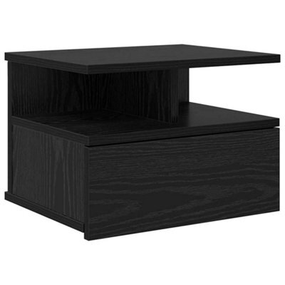 Berkfield Modern Floating Nightstand Black Oak 40X31X27 Cm Engineered Wood - image 1