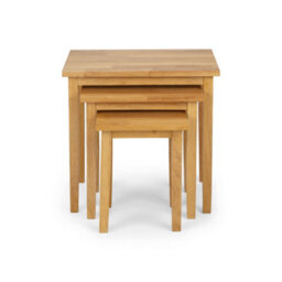 Julian Bowen Cleo Nest Of Tables - Natural Oak Finish - thumbnail 3