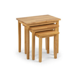 Julian Bowen Cleo Nest Of Tables - Natural Oak Finish - thumbnail 2