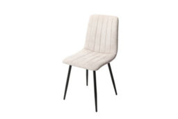 Core Products Aspen White 100Cm Round Dining Table With 4 Natural Fabric Straight Stitch Design Chairs - thumbnail 2