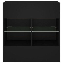 Berkfield Durable Tv Wall Cabinet With Led Lights Black 58.5X30X60.5 Cm - thumbnail 7