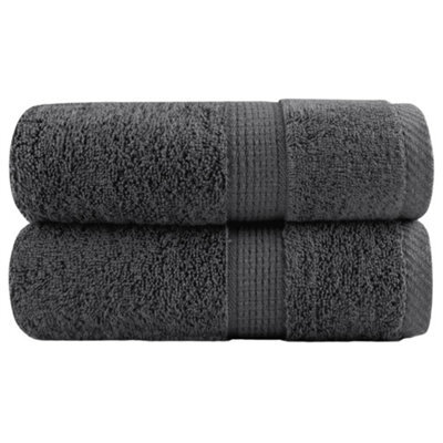 Berkfield Premium Wash Towels Solund 2Pcs Anthracite 30X30Cm 600Gsm - image 1