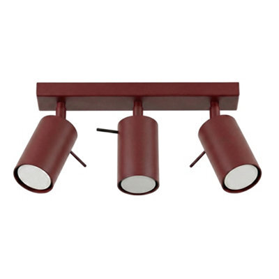 Sollux Lighting Ring Steel Burgundy 3 Lights Modern Ceiling Lamps - image 1