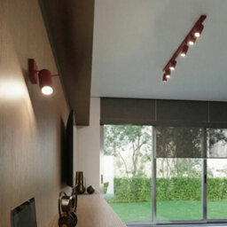 Sollux Lighting Ring Steel Burgundy 3 Lights Modern Ceiling Lamps - thumbnail 6