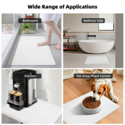 Fino Stone Stone Bath Mat Diatomaceous Earth Shower Mat Non-Slip Super Absorbent Diatomite Stone Mats For Bathroom Floor Quick-Drying - thumbnail 2