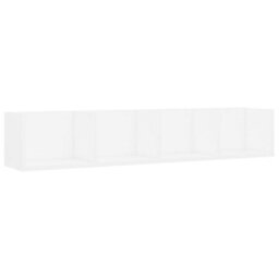 Berkfield Cd Wall Shelf White 100X18X18 Cm Engineered Wood - thumbnail 2