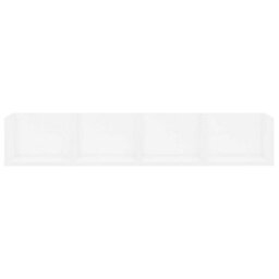Berkfield Cd Wall Shelf White 100X18X18 Cm Engineered Wood - thumbnail 4